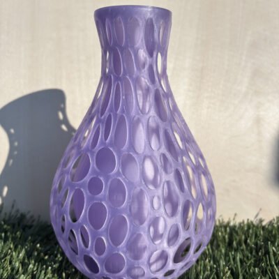 Voronoi Vaas - Paars doorzichtig - XL