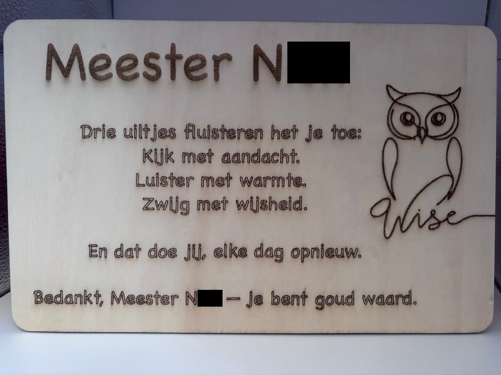 Houten gravure A4 formaat - Afbeelding 2
